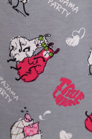 Сорочка Варианты расцветки: Таксы, Ламы
Ткань:  кулирка с лайкрой, Состав: 95% Хлопок; 5% Эластан
Детская сорочка с короткими рукавами для девочек из легкого трикотажа. Домашняя одежда для девочек дол