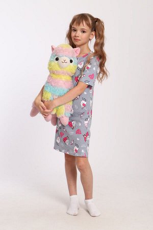 Сорочка Варианты расцветки: Таксы, Ламы
Ткань:  кулирка с лайкрой, Состав: 95% Хлопок; 5% Эластан
Детская сорочка с короткими рукавами для девочек из легкого трикотажа. Домашняя одежда для девочек дол