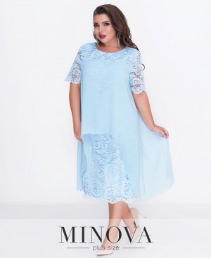 Платье №18-30-голубой