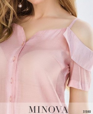 Блуза №4104-пудра