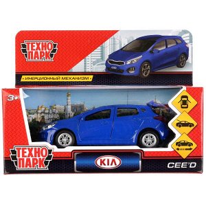 CEED-BU Машина металл "KIA CEED" 12см, открыв. двери, инерц., синий в кор. Технопарк в кор.2*36шт