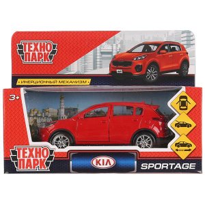 SPORTAGE-RD Машина металл "KIA SPORTAGE" 12см, открыв. двери, инерц., красный в кор. Технопарк в кор.2*36шт