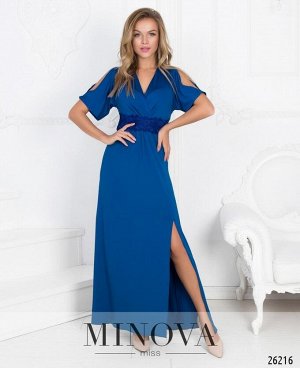Платье №448-синий
