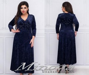 Платье МАТЕРИАЛ: Ткань мраморный велюр
Длина 115см