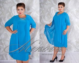 Платье №15-02 Иринка-голубой