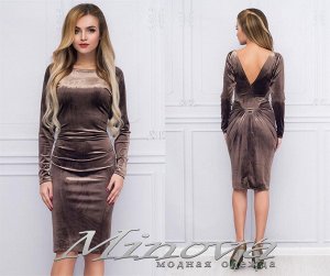 Платье №1022 (коричневый)