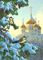 Рисунок на габардине для вышивания бисером