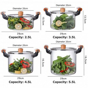 Стеклянная кастрюля "Glass Pan"  / 3,5 л
