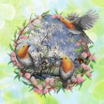 Рисунок на габардине для вышивания бисером