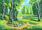 Аида 14 с нанесённым рисунком-схемой