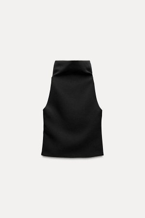 Топ Цвет как на первом фото ТОП С ВЫСОКИМ ВОРОТНИКОМ ZW COLLECTION (TOP MIT HOHEM KRAGEN ZW COLLECTION) Топ ZARA WOMAN COLLECTION с высоким воротником и вырезом без рукавов. С боковой потайной молнией