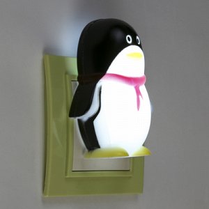 Ночник NL 1LED "Пингвин" чёрный 0,4Вт 220В 9х6,5х6,5 см