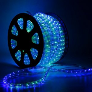 LED шнур 13 мм, круглый, 100м, чейзинг, 3W-LED/м-36-220V,каждый метр разным цветом.Мульти