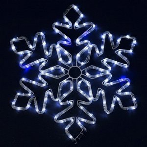 Фигура дюралайт "Снежинка" 54х54 см,120/20 LED, БЕЛЫЙ-СИНИЙ