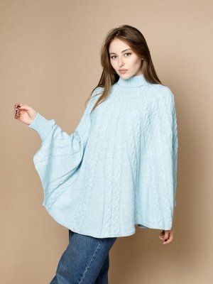 Пончо нежно-голубой