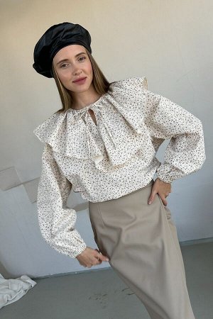 Блузка женская  DREAM072/03/Бежевый, коричневый