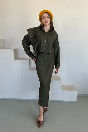 Рубашка джинс  DENIM018/05/Хаки