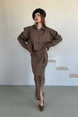 Рубашка джинс  DENIM018/04/Песочный