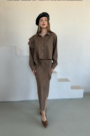 Юбка джинс  DENIM037/04/Песочный