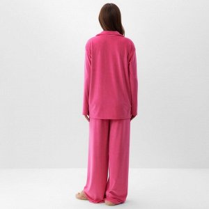 Пижама женская (рубашка, брюки) KAFTAN Plushy, цвет фуксия