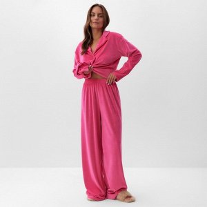 Костюм женский (рубашка и брюки) KAFTAN Plushy, фуксия