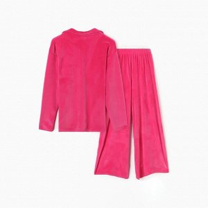 Пижама женская (рубашка, брюки) KAFTAN Plushy, цвет фуксия