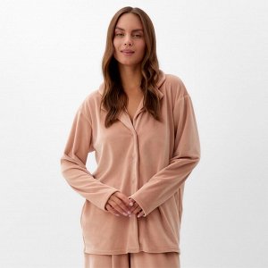 Костюм женский (рубашка и брюки) KAFTAN Plushy, бежевый
