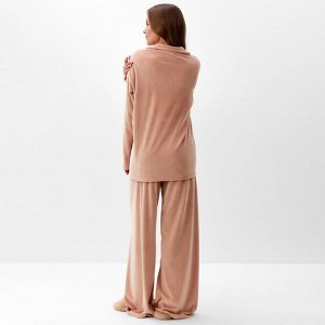 Костюм женский (рубашка и брюки) KAFTAN Plushy, бежевый
