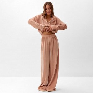 Костюм женский (рубашка и брюки) KAFTAN Plushy, бежевый