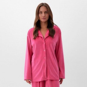 Пижама женская (рубашка, брюки) KAFTAN Plushy, цвет фуксия