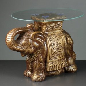 Подставка - стол "Слон" коричневый 56см ПОЛИСТОУН