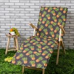 Подушка на шезлонг  Ананасы, 55*190+2 см, репс с пропиткой ВМГО, 100% хлопок