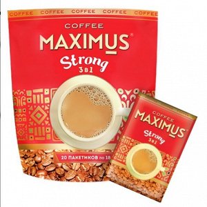 Кофе "Maximus Strong"3 в 1м/у 20*18гр.1*18