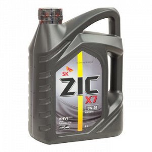 Масло моторное ZIC  X7  5w40  SN/CF, ACEA A3/B3, A3/B4   4л  (бензин, синтетика)  (1/4)