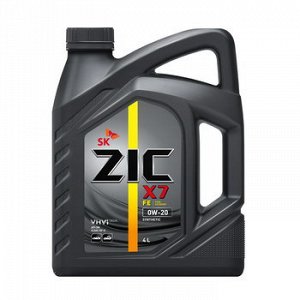 Масло моторное ZIC  X7  FE  0w20  SN-RC/ILSAC GF-5/Dexos1   4л  (бензин, синтетика) (1/4)