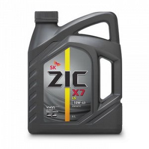 Масло моторное ZIC  X7  LS 10w40  SM/CF, ACEA C3   6л  (бензин, синтетика) (1/3)