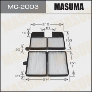 Салонный фильтр  AC-1880A/B MASUMA  (к-т 2шт.)