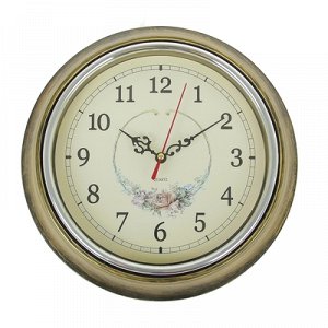 Часы настенные, серия: Классика, "Розочка", d=25 см