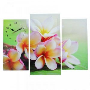 Часы настенные, серия: Цветы, модульные Сиреневые цветы, 60х80 см, микс