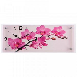 Часы настенные, серия: Цветы, "Орхидея", 20х50 см