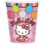 Стакан бумага Hello Kitty набор 8 шт 250 мл