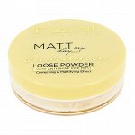 EVELINE Транспарентная матирующая пудра - BANANA серии MATT MY DAY LOOSE POWDER, 6г