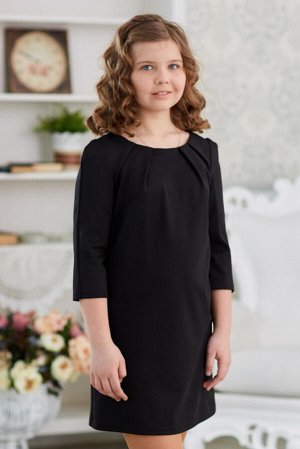 184 Платье Светлана, Размер Плюс, черный трикотаж