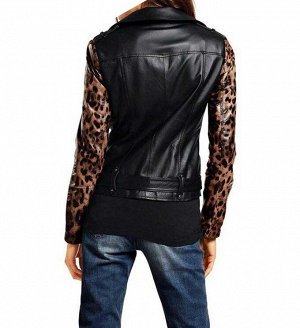 Кожаная куртка, леопардовая