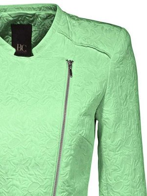 1r Жакет, зеленый Heine - Best Connections Модно и необычно! Жаккардовый материал с цветочным узором. Байкерский стиль с асимметричной молнией и карманом на молнии. Маленький воротник-стойка, рукава н