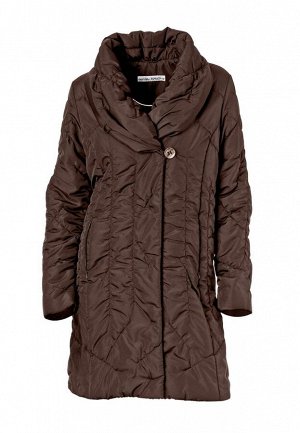 1r Пальто, коричневое Ashley Brooke Элегантная непринужденность благородного стеганого пальто с дизайнерской душой и большим драпированными воротником. Приятный теплый утеплитель. Незаметная застежка 