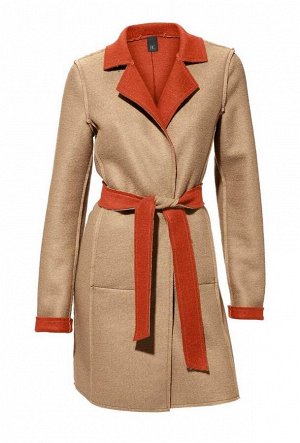 1r Пальто двухстороннее, бежево-оранжевое Heine - Best Connections Красивые контрасты и соблазнительные детали. Стильное пальто из шерсти, которое можно носить с двух сторон на свой вкус. Свободный кр