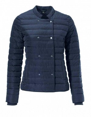 1r Куртка, синяя Heine - Best Connections Модная куртка для любой погоды. Двубортная форма с маленьким воротником-стойкой и серебристыми кнопками. Подчеркивающий фигуру приталенный силуэт. Боковые кар