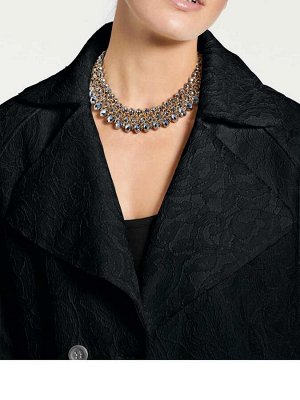 1r Пальто, черное Ashley Brooke Дизайнерское пальто с темпераментными деталями. Благородный блейзер из высококачественного прочного кружева широкой формы. Обрамляющая фигуру двубортная форма с большим