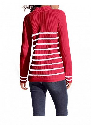 Пуловер, красно-белый